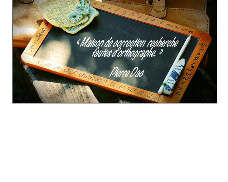 Correction et maison d'édition