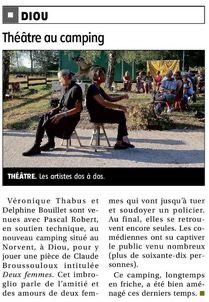 La troupe de théâtre LES MOTS QUI PORTENT présente DEUX FEMMES une pièce de Claude Broussouloux.