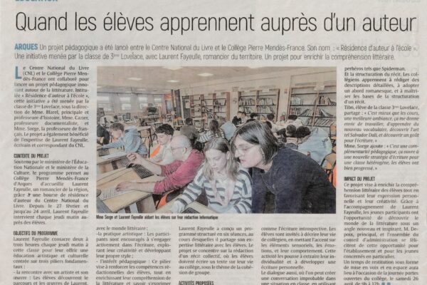 Les Jeux de Paris n'auront pas lieu, un auteur qui devient professeur